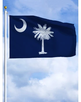 60×90 90x150 120 x 180CM Pietų Karolina Emblema, Vėliava Poliesteris Spausdinta Reklama JAV valstybės Gobelenas Už Dekoras