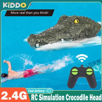 RC Krokodilo Galva Modeliavimas Valtis Nuotolinio Valdymo Pokštas Aligatorius Masalui 2.4 G Elektriniai Žaislai Vasaros Vandens Klaidingą Žaislai Vaikas Aldult